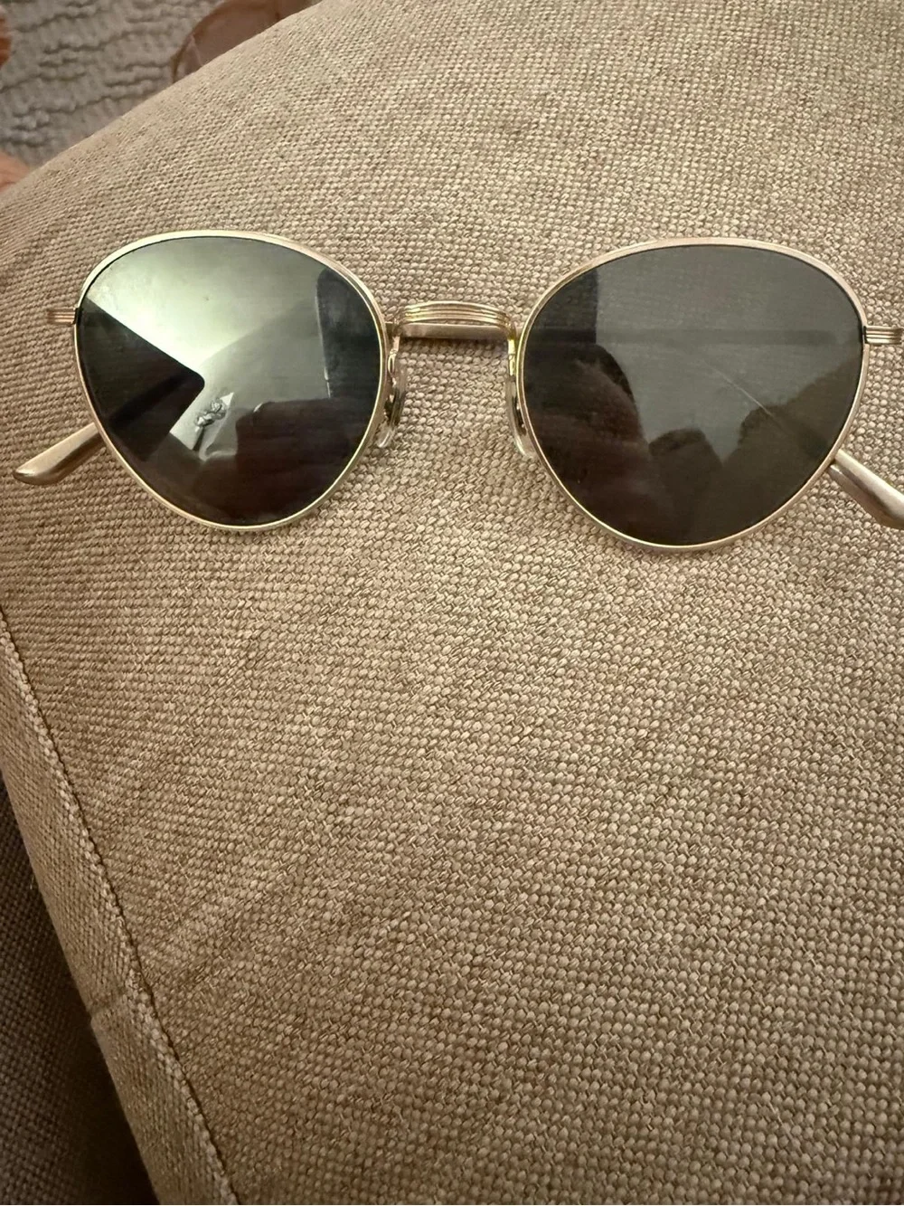 Iconic Oliver Peoples x The Row Brownstone 2 Gold Frame Sunglasses